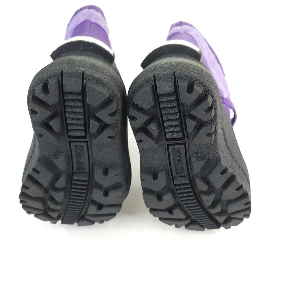 Columbia‎ Powderbug Plus II Snow Boots Toddler 4 Purple Black Winter Insulated